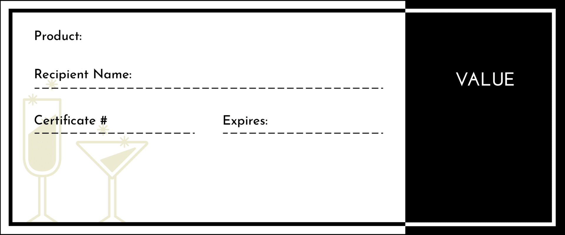 A blank expiration date field on a form or label.